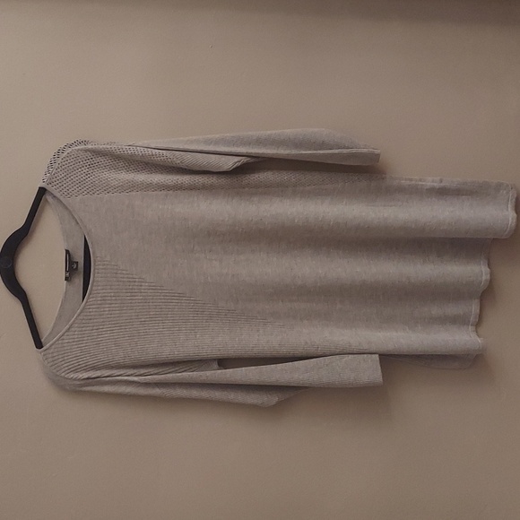 INC INTERNATIONAL CONCEPTS Light Grey Cashmere Blend Long Sleeve Tunic Sweater - Picture 2 of 11